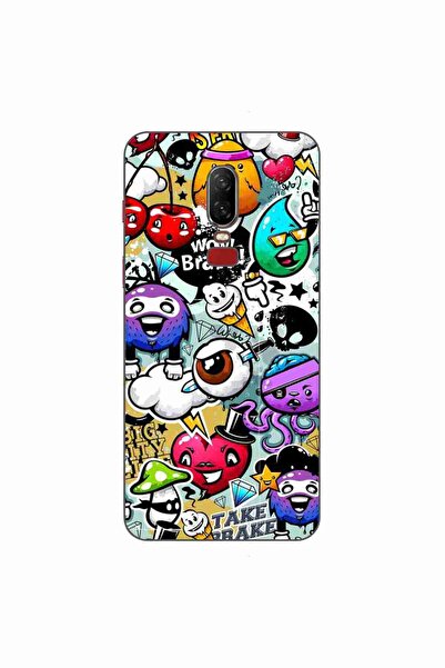 OEM Husa compatibila cu OnePlus 6 Silicon Gel Tpu Model Pop Art Graffiti