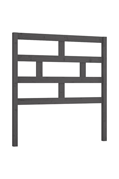 vidaxl Bedside table, gray, 81x4x100 cm, solid pine wood