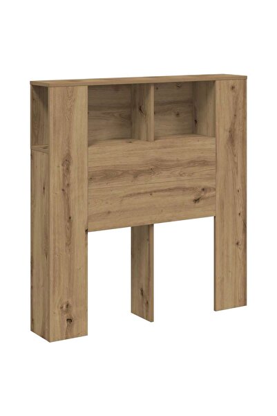 vidaxl Handcrafted oak bed headboard wardrobe 100x18.5x102.5cm processed wood