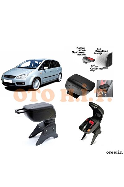 OTO H.İ.T. FORD C-MAX Uyumlu Kol Dayama Ve Kolçak Sürgülü Bardaklıklı Ayarlan...