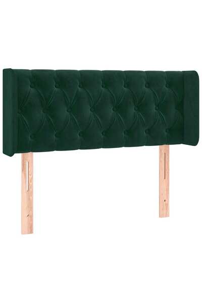vidaxl Dark green winged headboard 93x16x78/88 cm Velvet