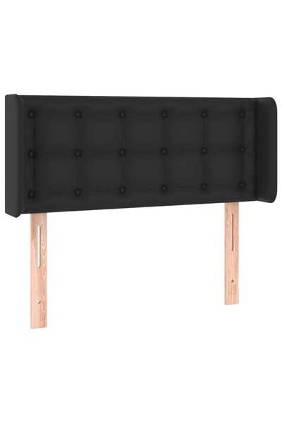 vidaxl Black headboard with wings 83x16x78/88 cm eco- Leather