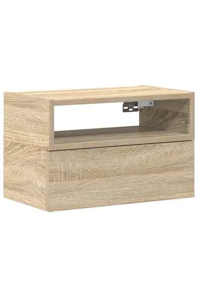 vidaxl Noptieră de perete, stejar sonoma, 45x26x28,5 cm