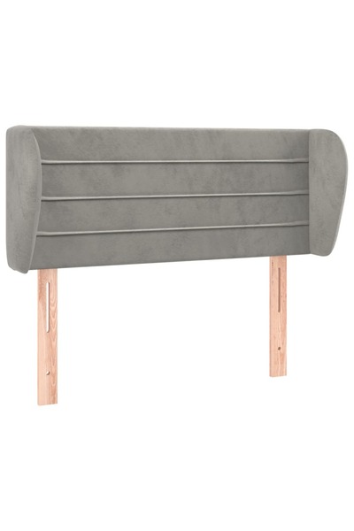 vidaxl Light grey headboard with wings 103x23x78/88 cm Velvet
