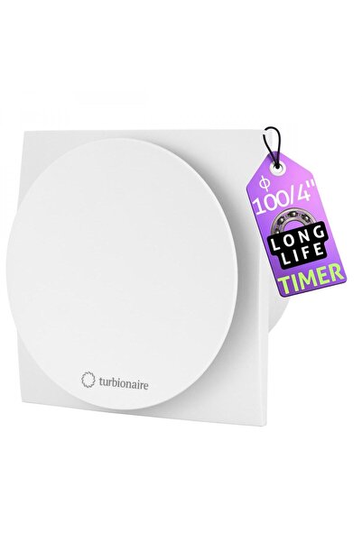 Turbionaire Ventilator de baie MIO 100 LL-TW, Alb, Timer, Clapeta antiretur, ...