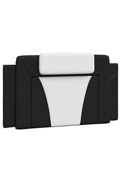 vidaxl Headboard Pillow , Viana, black and white, 90 cm, artificial Leather