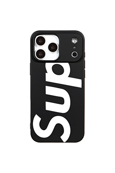 Casen iPhone 17 Pro Siyah Lansman Sup Tasarımlı Renkli Silikon Kılıfı