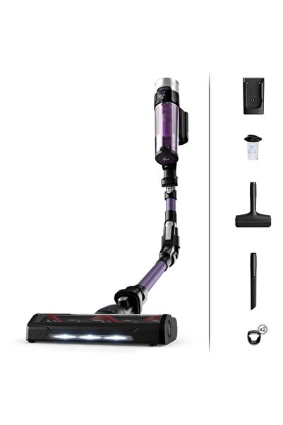 TEFAL TY2039WO X-Force Flex Cordless Vacuum, 500 W, 0.44 L, 45 min, 18.5 V, B...