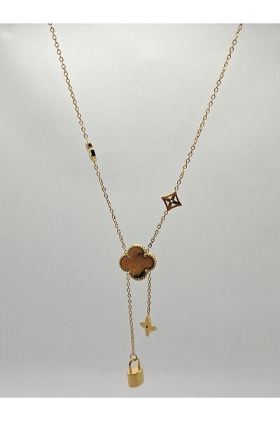 OEM Lant dama auriu clover , tip LV