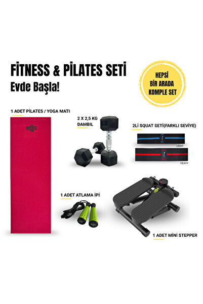 Rebuwo Pilates ve Fitness Seti – Direnç Bantlı Evde Spor Ekipmanları Paketi