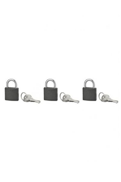 Serruprix Set de 3 lacăte cu cheie ACERA de 30 mm, cu ansă din oțel cimentat