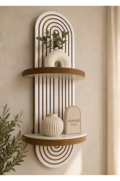 Serenti Home Dekoratif Duvar Rafı Beyaz