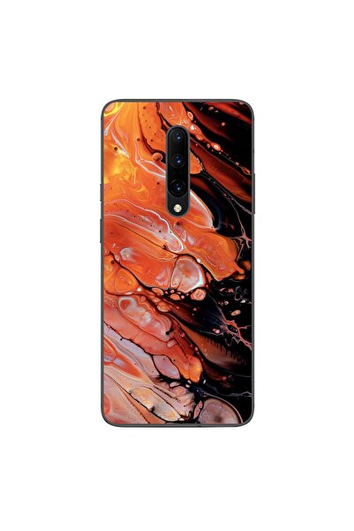 OEM Husa compatibila cu OnePlus 7 Pro Silicon Gel Tpu Model Abstract Lava Flow