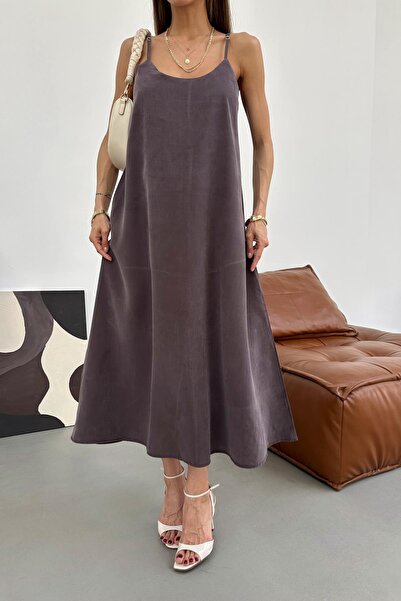 mylove Strappy Tencel Dress Brown