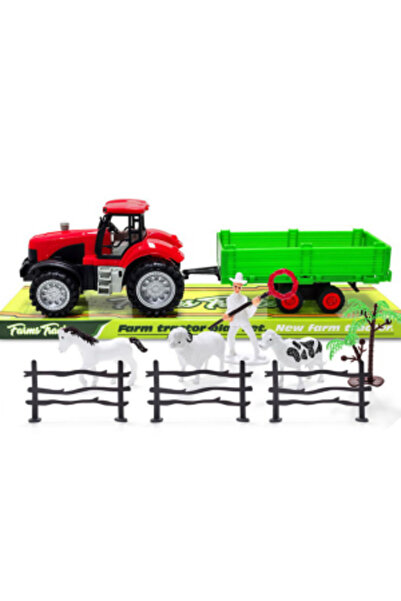 CasaDesteapta.ro Jucarie Tractor Remorca Cu Animale Domestice