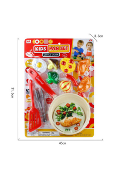 PlayFun Set de bucătărie pentru copii „Little Cook”, 10 piese, cu tigaie 6511...