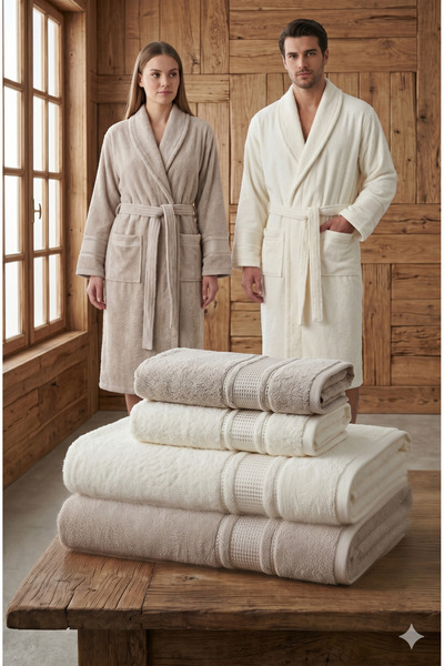 Özdilek Colurist Family Bathrobe Set 6 Pieces