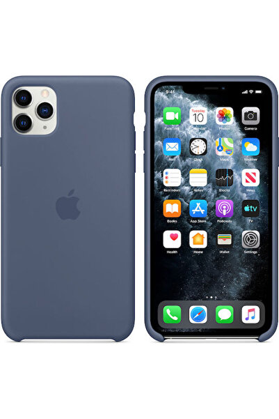 Apple Θήκη Σιλικόνης Πίσω Κάλυμμα Σιλικόνης Μπλε Μεσάνυχτας (iPhone 11 Pro) Κ...