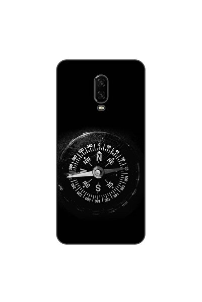 OEM Калъф, съвместим с OnePlus 6T, силиконов гел TPU, винтидж модел с компас