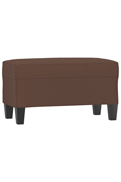 vidaxl Bancă, maro, 70x35x41 cm, piele ecologică