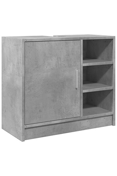 vidaxl Sink cabinet, concrete grey, 63x29x55 cm, processed wood
