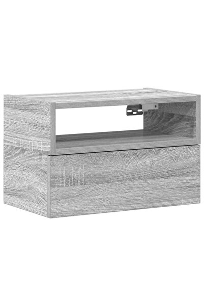 vidaxl Noptieră montată pe perete gri Sonoma 45x26x28,5 cm