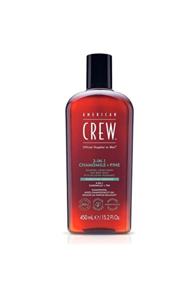 American Crew Șampon, balsam și gel de duș 3-în-1, American Crew, Mușețel, Cu...