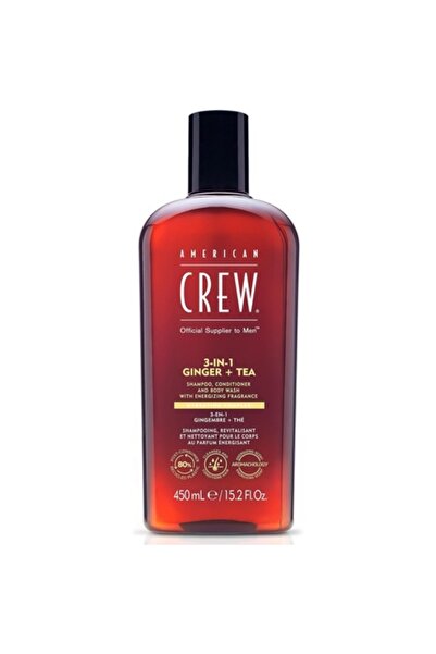 American Crew Șampon, 3-în-1, Ceai de ghimbir, Curățare, Prospețime, 450 ml