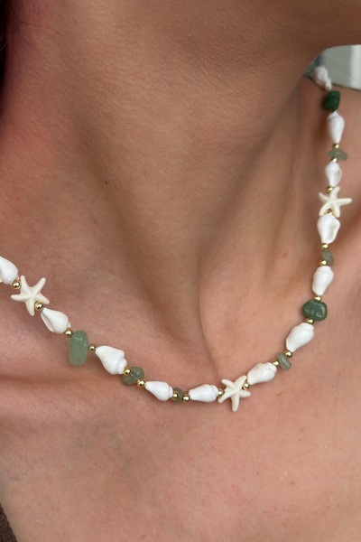 Lavian Accessories Aether Yeşil Taşlı Sıralı Kolye