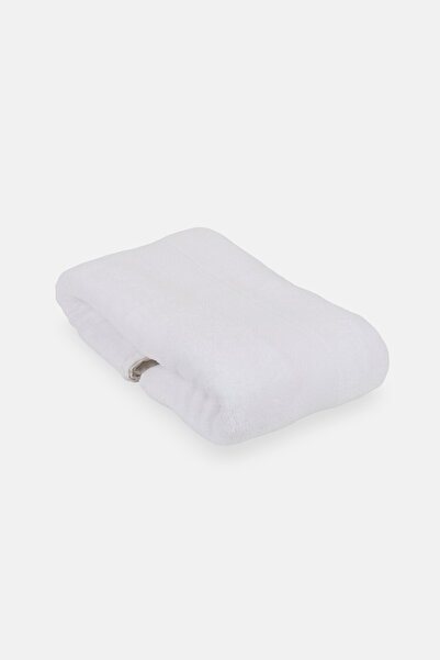 COTTON HOME Textured Bath Towel, White