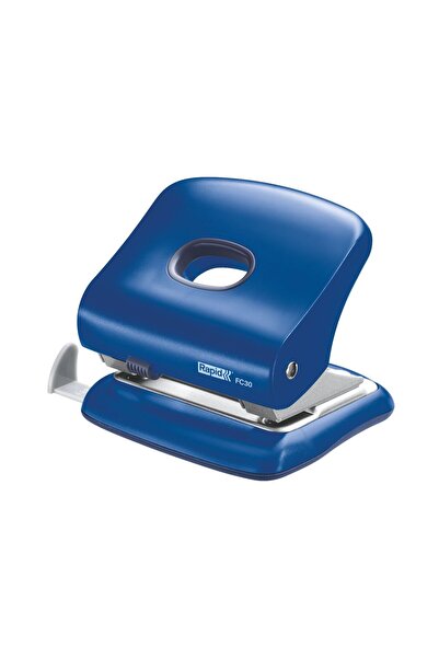 Rapid Perforator plastic FC30, 30 de coli, cutie, albastru