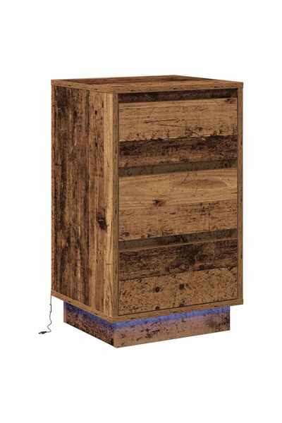 vidaxl Dulap de noapte Lemn vechi 39 x 34,5 x 65 cm Lemn compozit