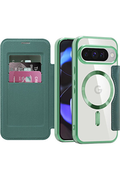 Techsuit Smartmag Θήκη Βιβλίου Σιλικόνης Πράσινη (Google Pixel 10 / 10 Pro)