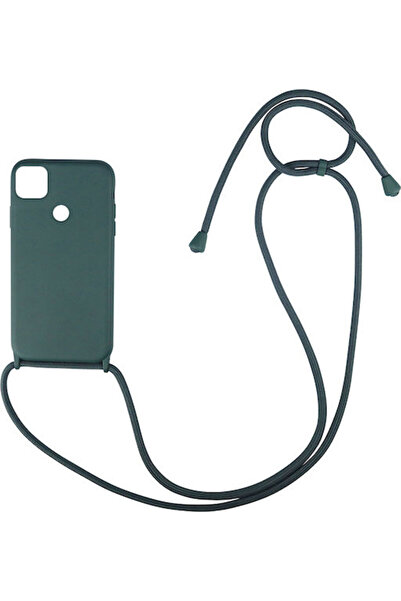 Other Sonique Carryhang Πίσω Θήκη Σιλικόνης 0.5mm με Λουράκι Σκούρο Πράσινο (...