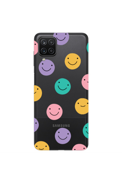 Other Samsung A12 Colorful smiles Transparent Silicone TPU Θήκη