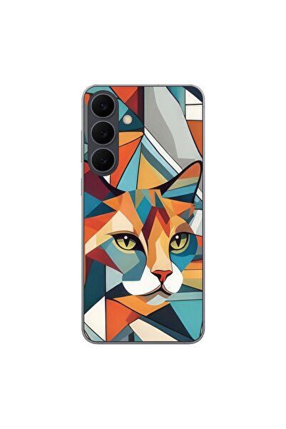 OEM Husa compatibila cu Samsung Galaxy S25 FE Silicon Gel Tpu Model Cubic Cat...