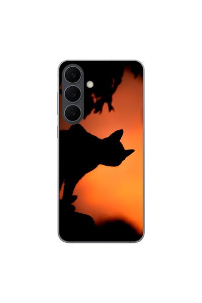 OEM Калъф, съвместим със Samsung Galaxy S25 FE, силиконов гел TPU, с десен Хе...