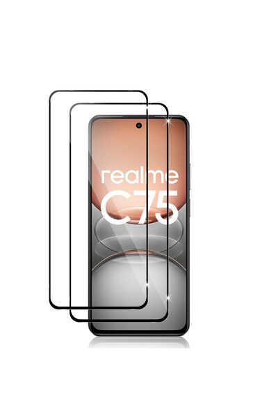 TechnoZone واقي شاشة زجاجي متوافق مع Realme C75 مضاد للكهرباء الساكنة والغبار...