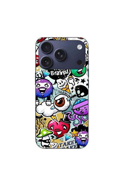 OEM Husa compatibila cu Apple iPhone 17 Pro Silicon Gel Tpu Model Pop Art Gra...