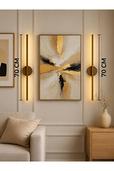 ST LİGHTİNG 70cm ESKİTME GOLD Kablosuz Pilli Salon Koridor Tablo Duvar Resim ...
