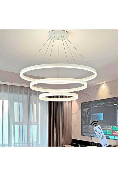 LightPlanet Lustra LED Alba 3 Segmente Echivalent 600W