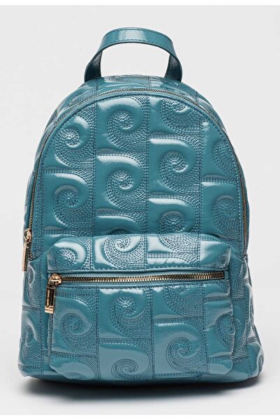 Pierre Cardin , Rucsac din piele ecologica cu logo in relief, Albastru