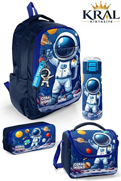 Coral High Lacivert Astronot Desenli