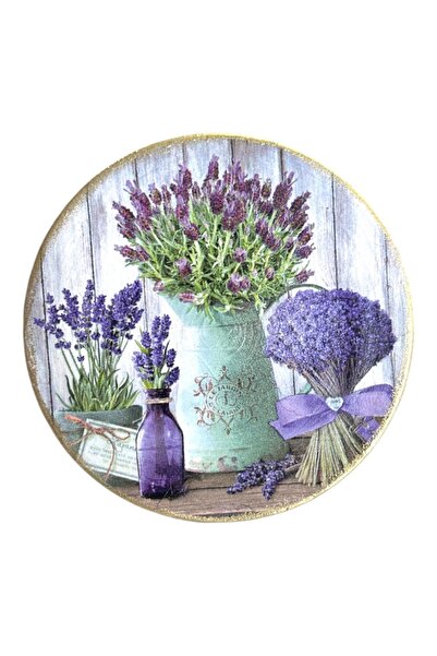 OEM Farfurie decorativa din ceramica, de perete, buchete de lavanda, lucrata ...