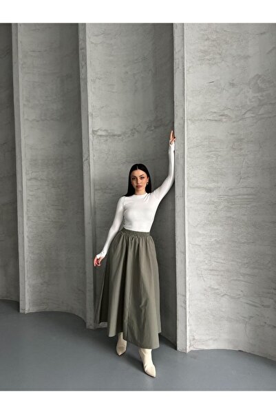 Jodtique Women's Long Wide Skirt Beige