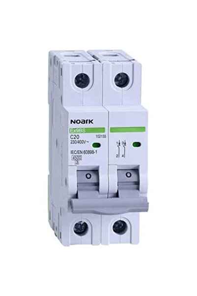 Chorus Siguranță automată, 2 poli, 20A, Noark, gri / 102155