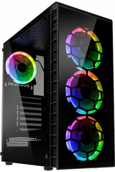 Kolink Θήκη Υπολογιστή Gaming Midi Tower Observatory Lite με Πλαϊνό Παράθυρο ...