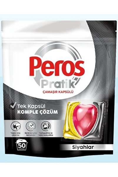 Peros Çamaşır Deterjanı Tableti (Kapsülü) Siyahlar İçin 50 Adet