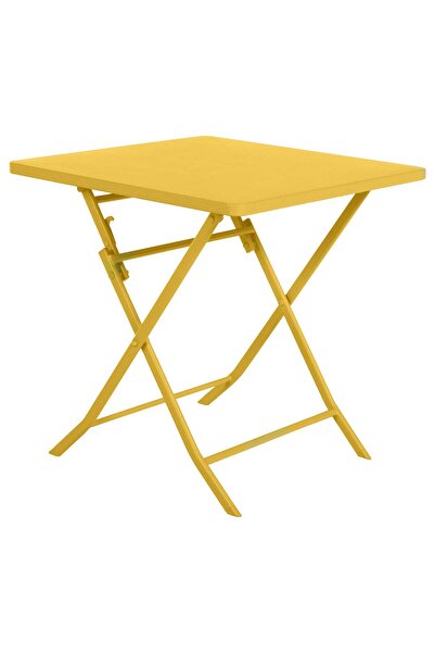Hesperide Greensboro square foldable garden table, mustard color -
