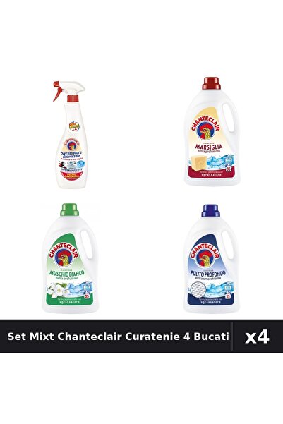 Chanteclair Set 4 Detergent Lichid Rufe 1575ml 35 Spalari - Marsilia, Mosc Al...